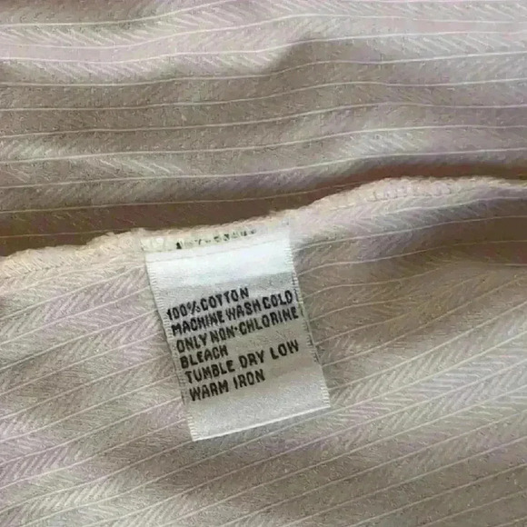 Talbot's Peach Striped Women's Shirt - Picture 5 of 7